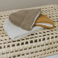 Bonnet bébé en teddy coton bio Soul Linen (0-3 mois)