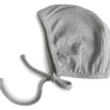 Bonnet de naissance à nouer Gray Melange