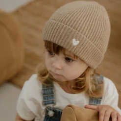 Bonnet en laine Sable (1-3 ans)