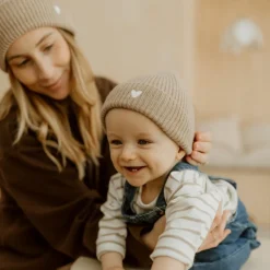 Bonnet en laine Sable (1-3 ans)