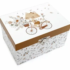 Boîte à bijoux musicale chat dans la Prairie Lutin Petit Pois