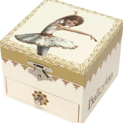 Boîte à bijoux musicale cube phosphorescente Ballerina