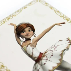 Boîte à bijoux musicale cube phosphorescente Ballerina