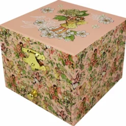 Boîte à bijoux musicale Cube Flower Fairies