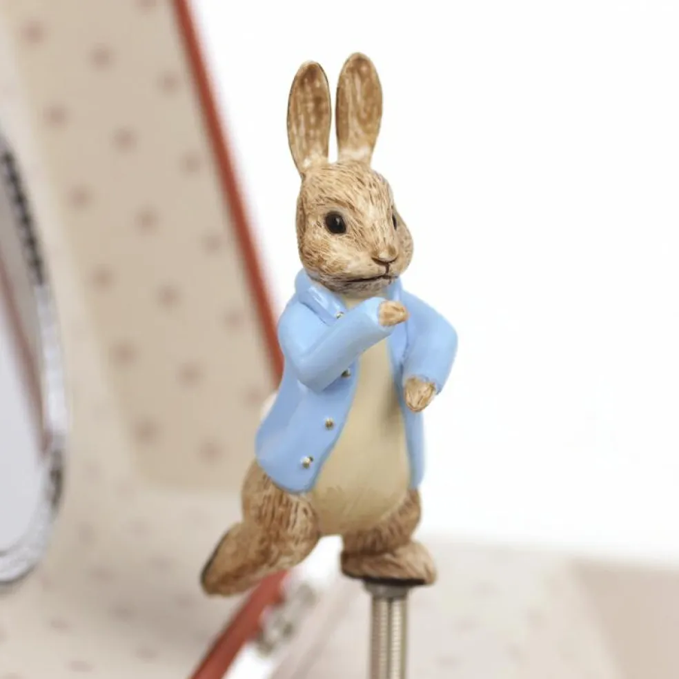 Boîte à bijoux musicale cube Pierre Lapin carotte