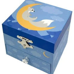 Boîte à bijoux musicale phosphorescente Renard dans la Forêt