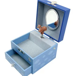 Boîte à bijoux musicale phosphorescente Renard dans la Forêt