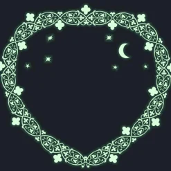 Boîte à bijoux musicale phosphorescente coeur Ballerina