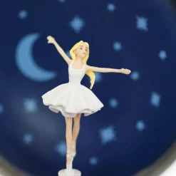 Boîte à bijoux musicale ronde Ballerine bleue