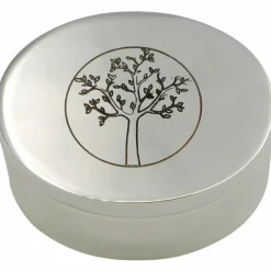 Boîte à dents Arbre de vie personnalisable (métal argenté)