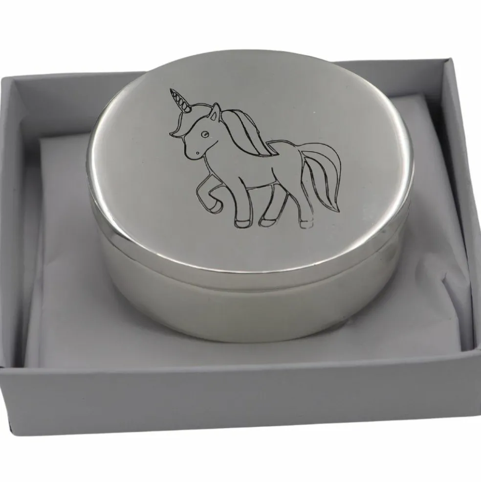 Boîte à dents Licorne (métal argenté)