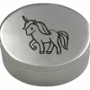 Boîte à dents Licorne personnnalisable (métal argenté)