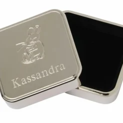 Boîte à dents métal argenté Kassandra (personnalisable)