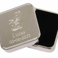 Boîte à dents métal argenté Kassandra (personnalisable)