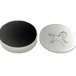 Boîte à dents Petit cheval personnalisable (métal argenté)