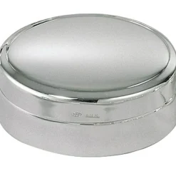 Boîte à dents ronde personnalisable (métal argenté)