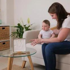 Boîte à empreintes Baby Box Carrée Jolis Cœurs