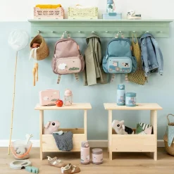 Boîte à goûter avec séparateur Tiny farm Bleu