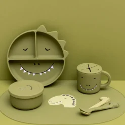 Boîte à goûter en silicone Mr. Dino