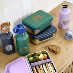 Boîte à goûter-Lunch box inox Little Gang arc-en-ciel