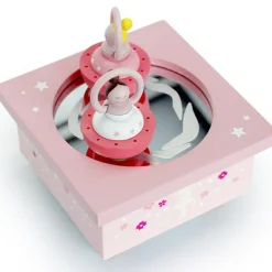 Boîte à musique Bois Ballerine Rose