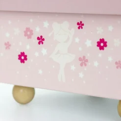 Boîte à musique Bois Ballerine Rose