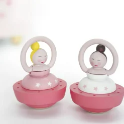 Boîte à musique Bois Ballerine Rose