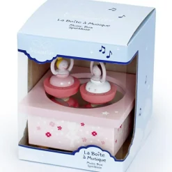 Boîte à musique Bois Ballerine Rose