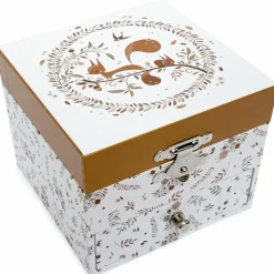 Boîte à musique cube écureuil dans la prairie Lutin Petit Pois