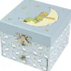 Boîte à musique cube Le Petit Prince bleu clair