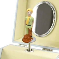 Boîte à musique cube Le Petit Prince bleu clair