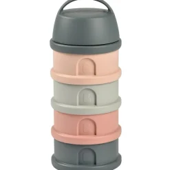 Boîte doseuse de lait empilable mineral grey-pink