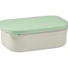 Boîte repas en inox gris velours-vert sauge