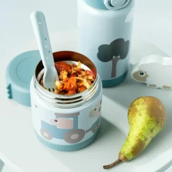 Boîte repas isotherme Tiny farm Bleu (300 ml)