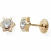Boucles d'oreilles à vis Etoile argenté (or jaune 9 carats)