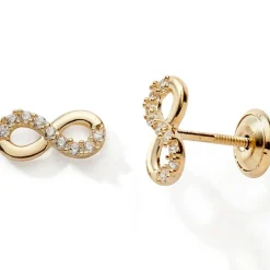 Boucles d'oreilles à vis Infini (or jaune 9 carats)
