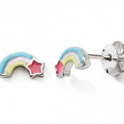 Boucles d'oreilles Arc-en-ciel (argent)