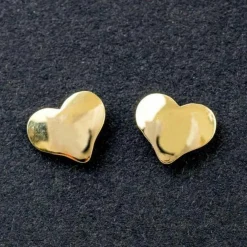 Boucles d'oreilles coeur (or jaune 750°)