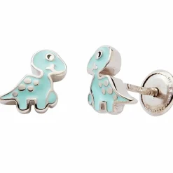 Boucles d'oreilles Dinosaure (argent)