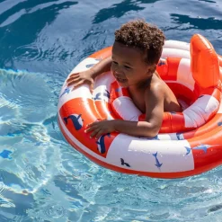 Bouée bébé Baleine rouge-blanc