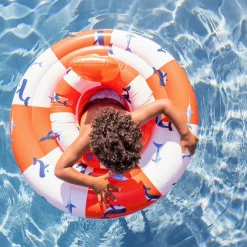 Bouée bébé Baleine rouge-blanc