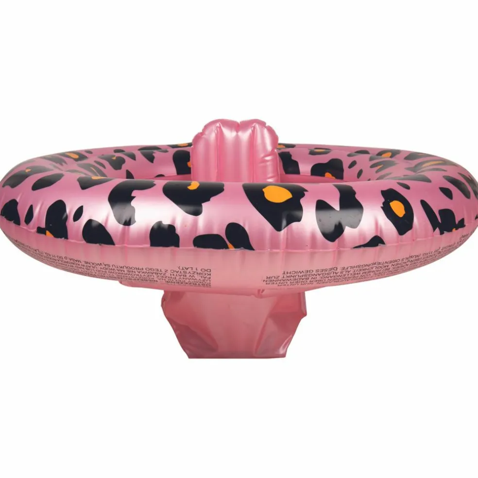 Bouée bébé Léopard rose et doré