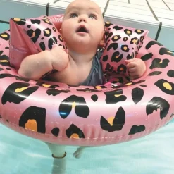 Bouée bébé Léopard rose et doré