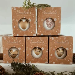 Boule de Noël Coeur doré (personnalisable)