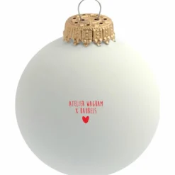 Boule de Noël Coeur rouge (personnalisable)