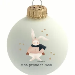 Boule de Noël Lapin x Atelier Oranger (personnalisable)