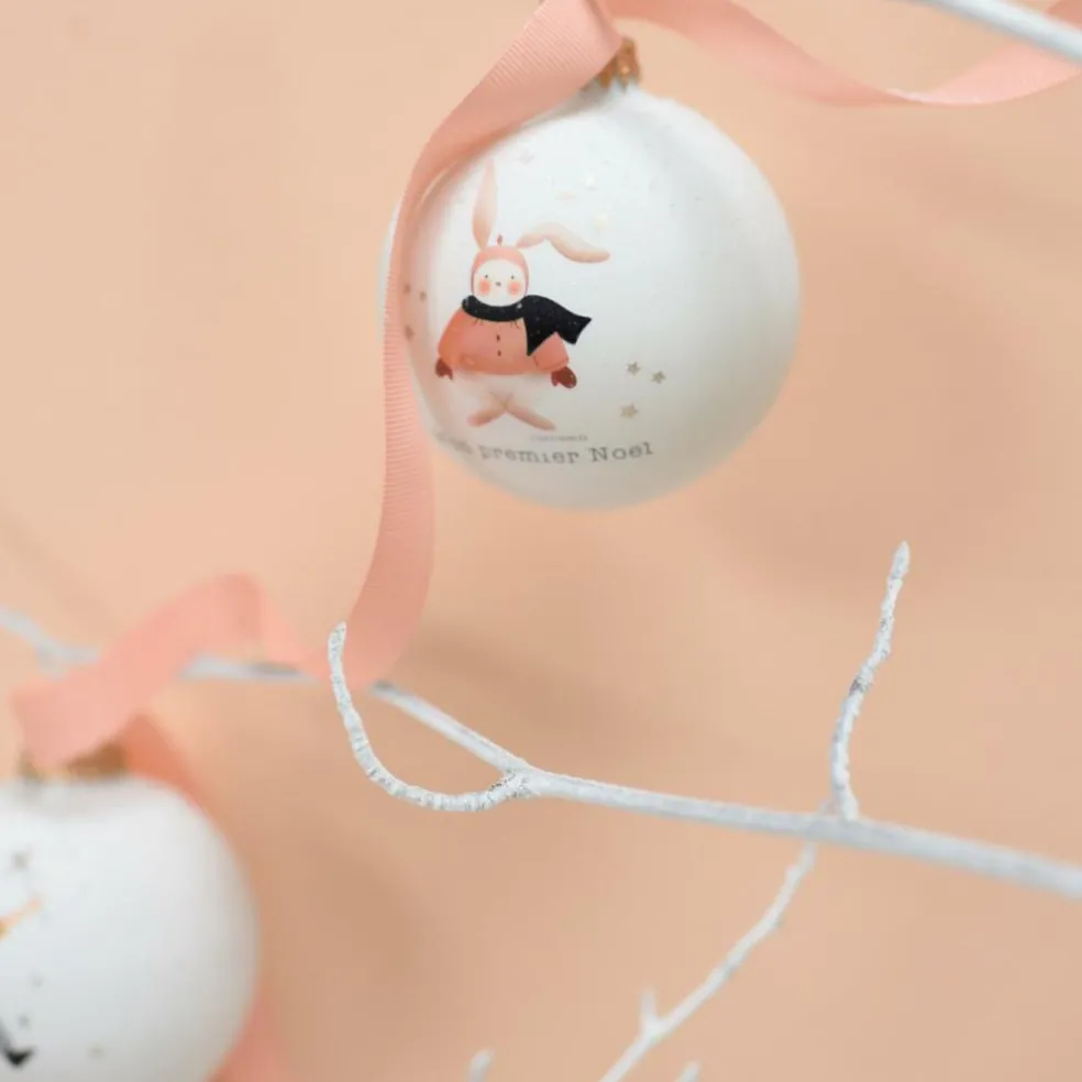Boule de Noël Lapin x Atelier Oranger (personnalisable)