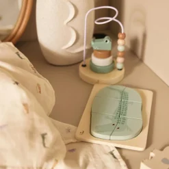 Boulier en bois avec tour à empiler Jungle Jambo Croco