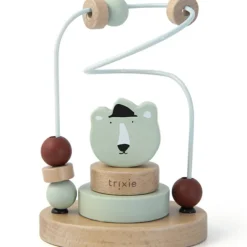 Boulier en bois avec tour à empiler ours Mr. Polar Bear