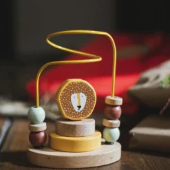 Boulier en bois avec tour à empiler Mr. Lion